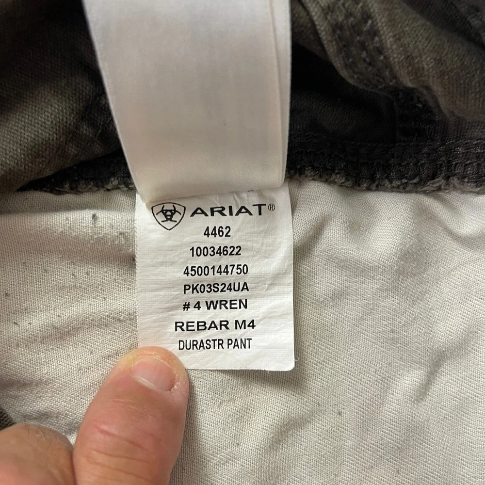 Ariat Pants Mens 40x32 Brown Rebar M4 Relaxed Straight Canvas Workwear Outdoor